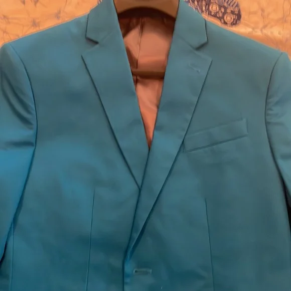 NWOT J. Ferrar Slim Turquoise Blazer - Picture 4 of 7